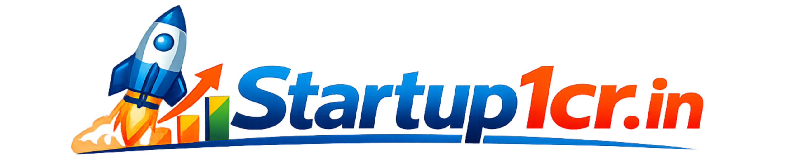 Startup1cr.in colorful 3D logo banner for online business earning platform